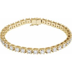 14K Yellow 8 CTW Lab-Grown Diamond Line 7 1/4" Bracelet