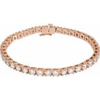 14K Rose 6 CTW Lab-Grown Diamond Line 7 1/4" Bracelet