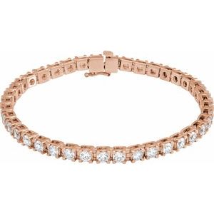 14K Rose 6 CTW Lab-Grown Diamond Line 7 1/4" Bracelet