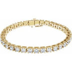 14K Yellow 10 CTW Lab-Grown Diamond Line 7 1/4" Bracelet
