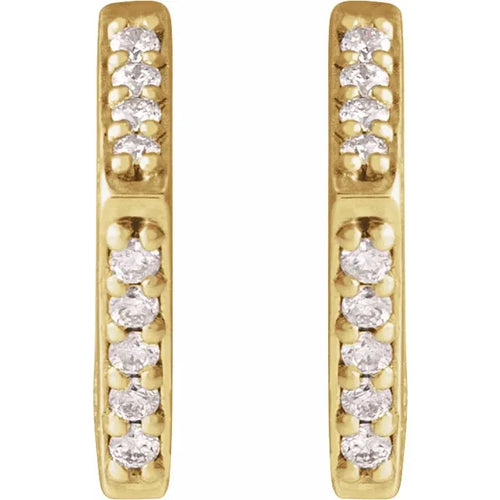 14K Yellow .07 CTW Natural Diamond Geometric Earrings