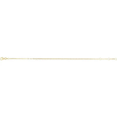 14K Yellow 1.25 mm Paperclip-Style 7" Chain