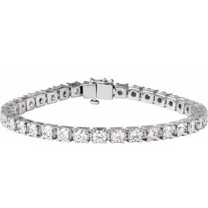 14K White 9 CTW Lab-Grown Diamond Line 7 1/4" Bracelet