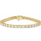 14K Yellow 9 CTW Lab-Grown Diamond Line 7 1/4" Bracelet