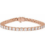14K Rose 9 CTW Lab-Grown Diamond Line 7 1/4" Bracelet