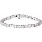 14K White 7 CTW Lab-Grown Diamond Line 7 1/4" Bracelet