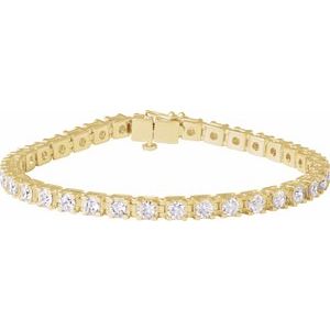 14K Yellow 7 CTW Lab-Grown Diamond Line 7 1/4" Bracelet