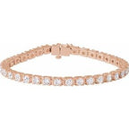 14K Rose 7 CTW Lab-Grown Diamond Line 7 1/4" Bracelet