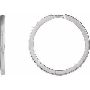Sterling Silver Hinged 20 mm Hoop Earrings