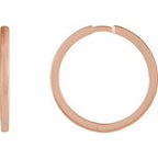 14K Rose Hinged 20 mm Hoop Earrings
