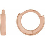 14K Rose Hinged 8 mm Hoop Earrings