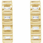 14K Yellow 1/5 CTW Natural Diamond 11.6 mm Hoop Earrings