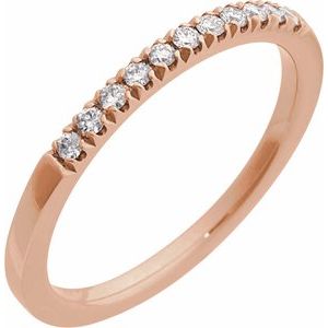 14K Rose 1/6 CTW Lab-Grown Diamond Stackable Ring