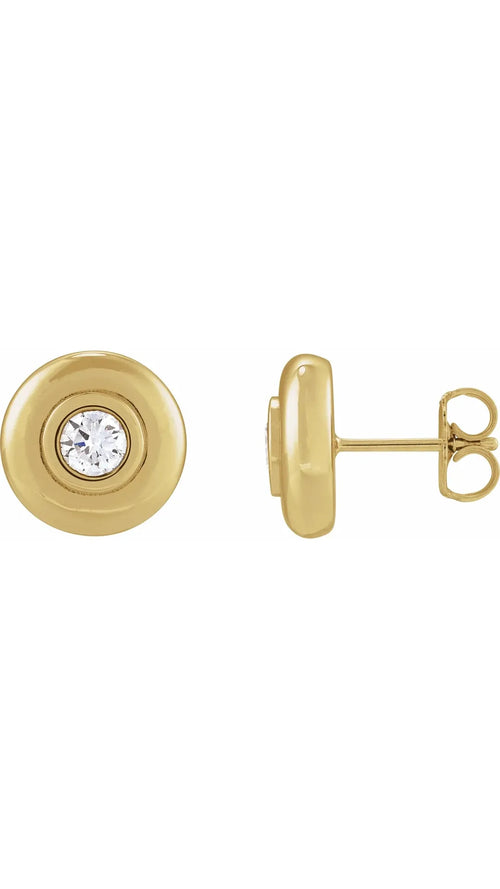 14K Yellow 1/2 CTW Natural Diamond Earrings