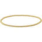 14K Yellow Gold-Filled 2 mm Elastic Bead 6 1/2" Bracelet