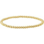 14K Yellow Gold-Filled 3 mm Elastic Bead 6 1/2" Bracelet