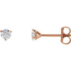 14K Rose 1/4 CTW Natural Diamond Stud Earrings