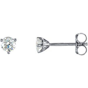 Platinum 1/3 CTW Natural Diamond Stud Earrings