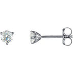 18K White 1/3 CTW Natural Diamond Stud Earrings