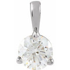 14K White 1/3 CT Lab-Grown Diamond Pendant
