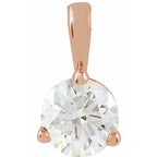 14K Rose 1/3 CT Lab-Grown Diamond Pendant