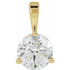 14K Yellow Lab-Grown Moissanite Pendant