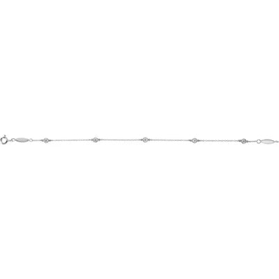 14K White 1/3 CTW Natural Diamond Bezel-Set Station Bracelet