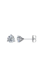 14K White 3/4 CTW Natural Diamond Earrings
