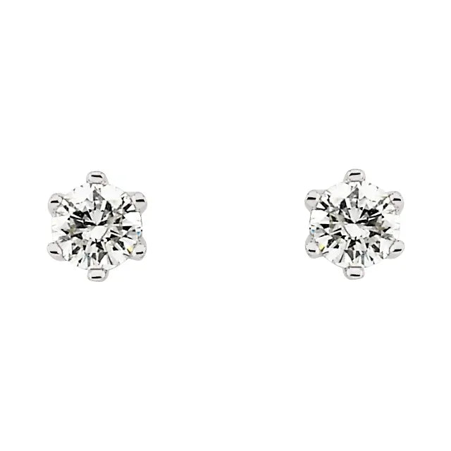 14K White 1/3 CTW Natural Diamond Stud Earrings