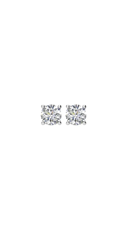 14K White 1/4 CTW Natural Diamond Earrings