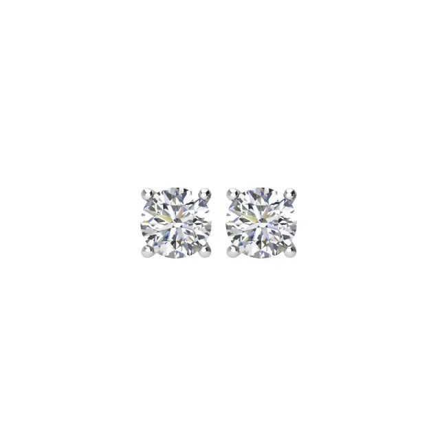 14K White 1/4 CTW Natural Diamond Earrings