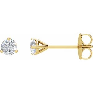 14K Yellow 3/4 CTW Natural Diamond Stud Earrings
