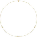 14K Yellow 1/5 CTW Lab-Grown Diamond 3-Station 18" Necklace