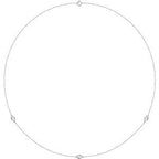 14K White 1/4 CTW Lab-Grown Diamond 3-Station 18" Necklace