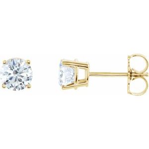 14K Yellow 2 CTW Natural Diamond Stud Earrings