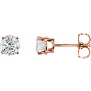 14K Rose 4 CTW Lab-Grown Diamond Stud Earrings