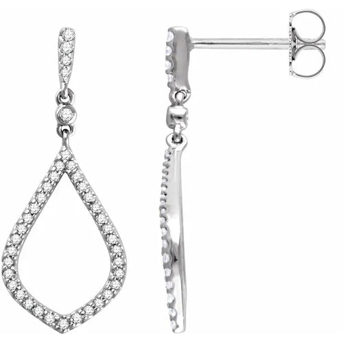 14K White 1/4 CTW Natural Diamond Earrings