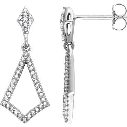 14K White 1/4 CTW Natural Diamond Earrings