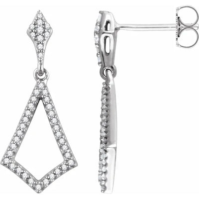 14K White 1/4 CTW Natural Diamond Earrings