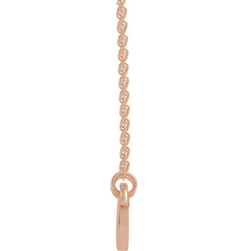 14K Rose .03 CTW Natural Diamond Heart 16" Necklace