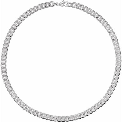 Sterling Silver 8 mm Curb 16" Chain
