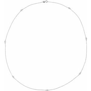 Sterling Silver 1/3 CTW Natural Diamond 7-Station 24" Necklace