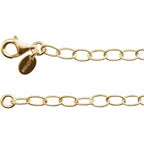 24K Yellow Vermeil 3.5 mm Knurled Cable 7" Chain