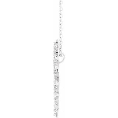 14K White 1/3 CTW Natural Diamond Sun 16" Necklace