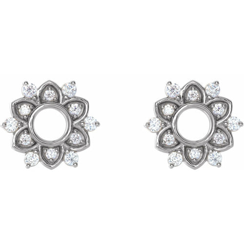 14K White 1/3 CTW Natural Diamond Earrings