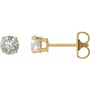 14K Yellow 3/4 CTW Natural Diamond Stud Earrings