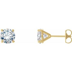 14K Yellow 2 CTW Natural Diamond Cocktail-Style Earrings