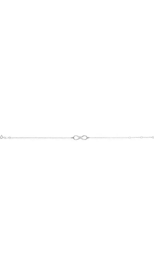 14K White 1/8 CTW Natural Diamond Infinity Bracelet