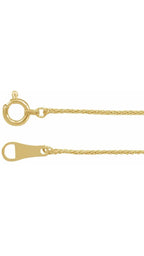 18K Yellow .8 mm Wheat 18" Chain
