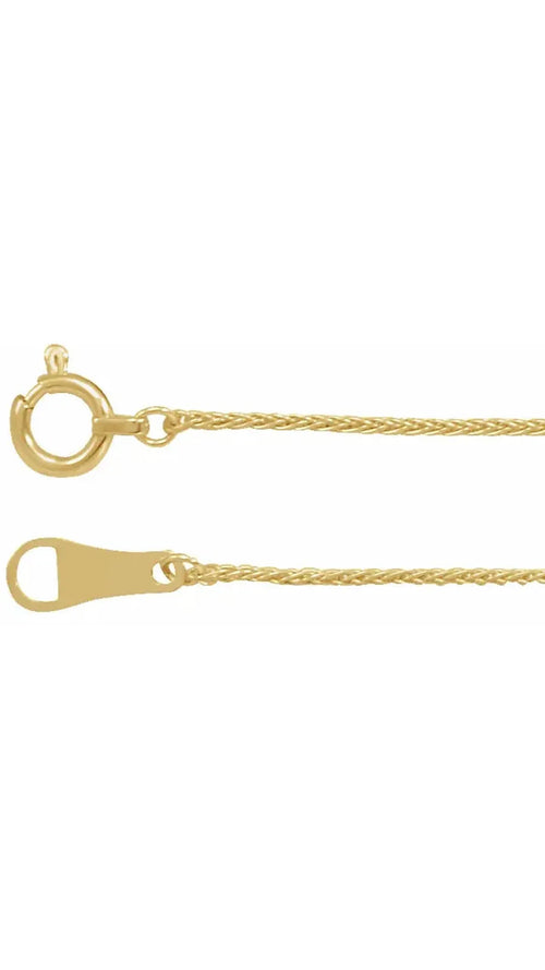 18K Yellow .8 mm Wheat 18" Chain